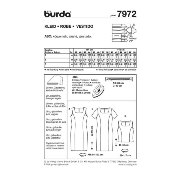 Burda Style Schnittmuster - Kleid - Bluse - Top - Nr. 7972 – Bild 6