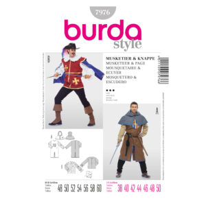 Burda Style Schnittmuster - Musketier & Knappe, historische Gewandung - Nr. 7976