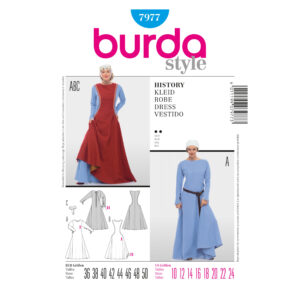 Burda Style Schnittmuster -Kleid - Historisches Kleid - Höllenfenster - Nr. 7977