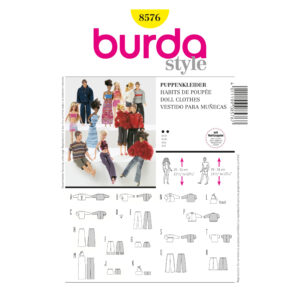 Burda Style Schnittmuster - Puppenkleid - Kombination -Mannequin - Nr. 8576