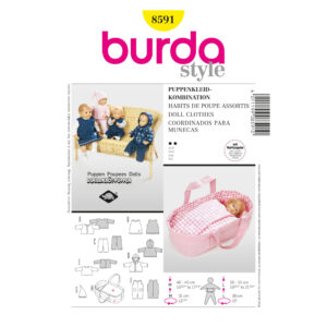 Burda Style Schnittmuster - Puppenkleid - Kombination -Babypuppen - Nr. 8591