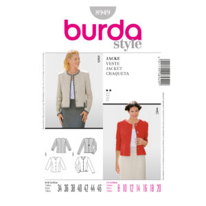 Burda Style Schnittmuster - Jacke - Janker - Kurzjacke im Trachtenstil - Nr.8949