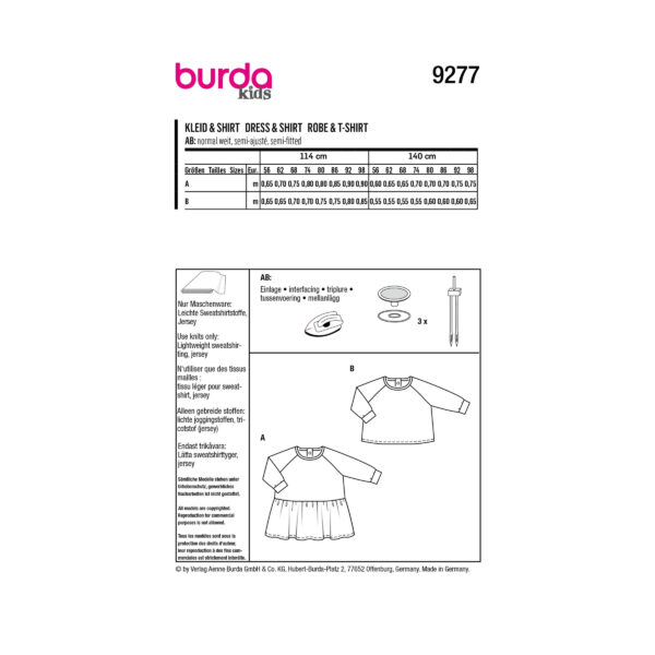 Burda Kids Schnittmuster - Kleid und Shirt für Babys - Nr.9277 – Bild 8