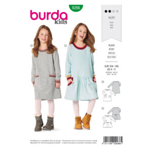 Burda Kids Schnittmuster - Kleid - Midikleid mit Taschen - Nr.9286
