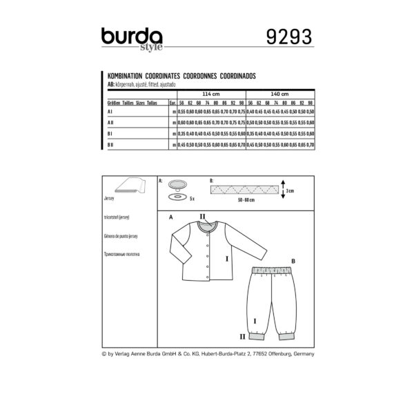 Burda Kids Schnittmuster - Kombination - Hose & Jacke - Nr.9293 – Bild 9