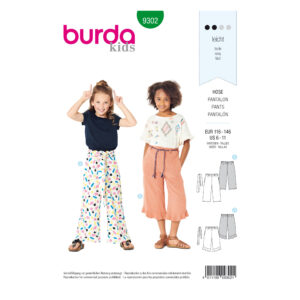 Burda Schnittmuster - Gummizughose - Culotte - 7/8 Länge- Nr.9302