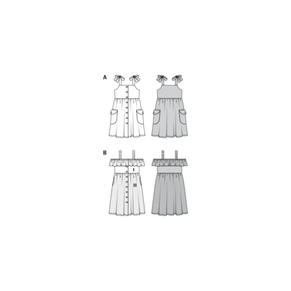 Burda Schnittmuster - Trägerkleid v. durchgeknöpft - eingereihter Rock - Nr.9304 – Bild 10