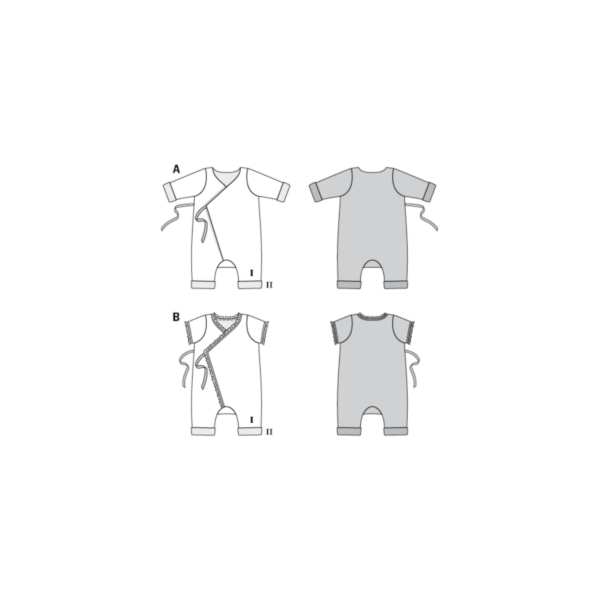 Burda Kids Schnittmuster - Strampler - Wickelstrampler - Nr.9314 – Bild 7