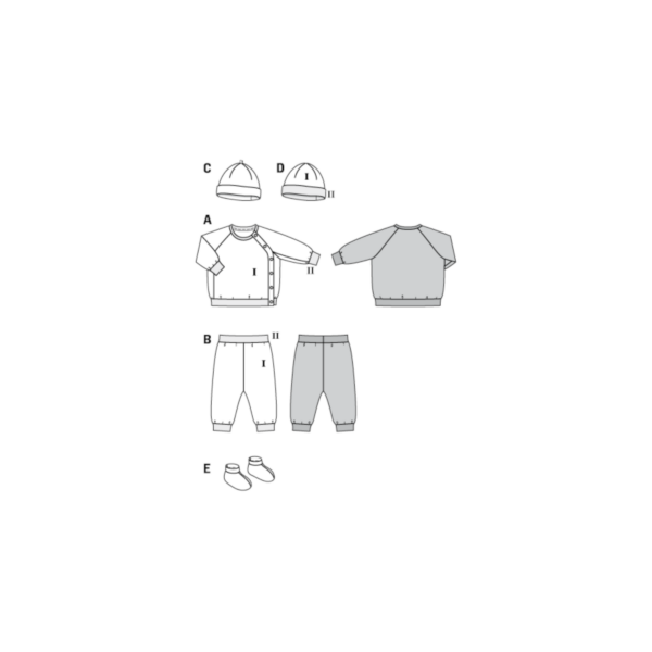 Burda Kids Schnittmuster - Kombination - Erstlings-Set - Kopf bis Fuß - Nr.9315 – Bild 9