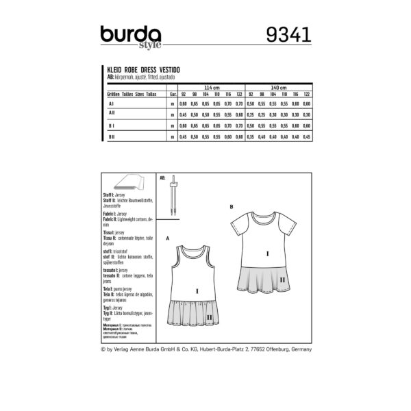 Burda Style Schnittmuster - Trägerkleid, Shirtkleid & Rock - Nr.9341 – Bild 4