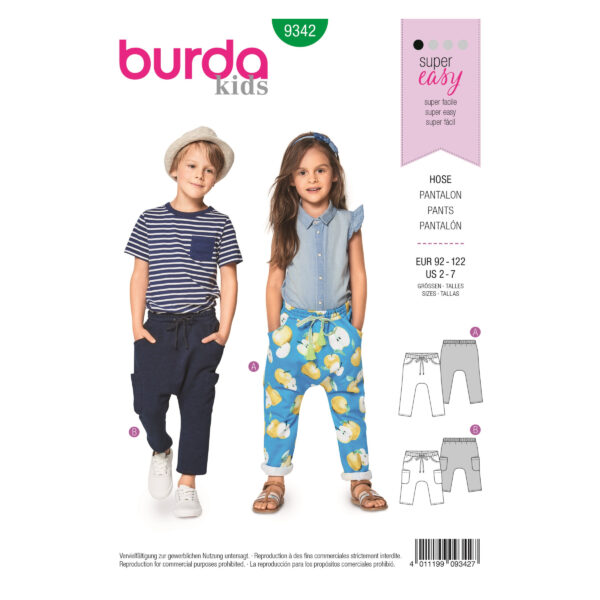 Burda Kids-Schnittmuster - Hose - 9342