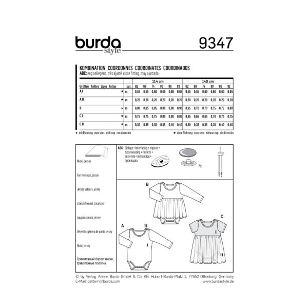 Burda Kids-Schnittmuster, Kombi, 9347 – Bild 5