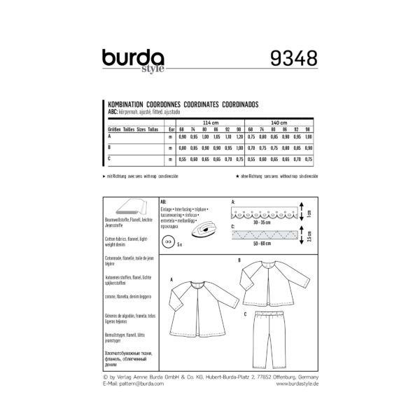 Burda Style Schnittmuster - Kombination - Kleid, Shirt & Hose - Nr. 9348 – Bild 6
