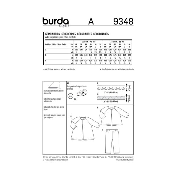 Burda Style Schnittmuster - Kombination - Kleid, Shirt & Hose - Nr. 9348 – Bild 7