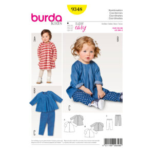 Burda Style Schnittmuster - Kombination - Kleid, Shirt & Hose - Nr. 9348
