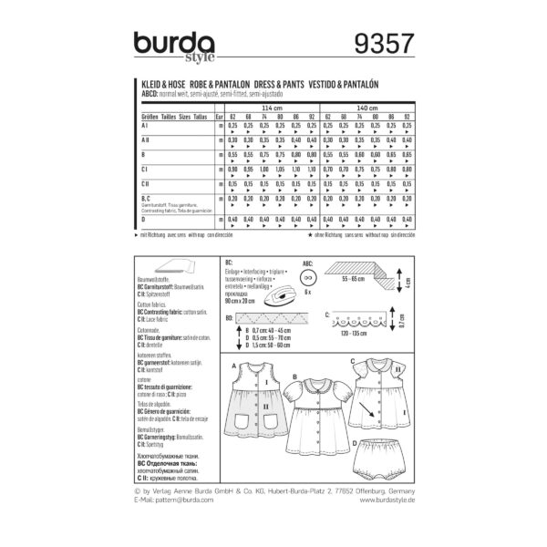 Burda-Kids-Schnittmuster - Kleid - Hose - 9357 – Bild 8
