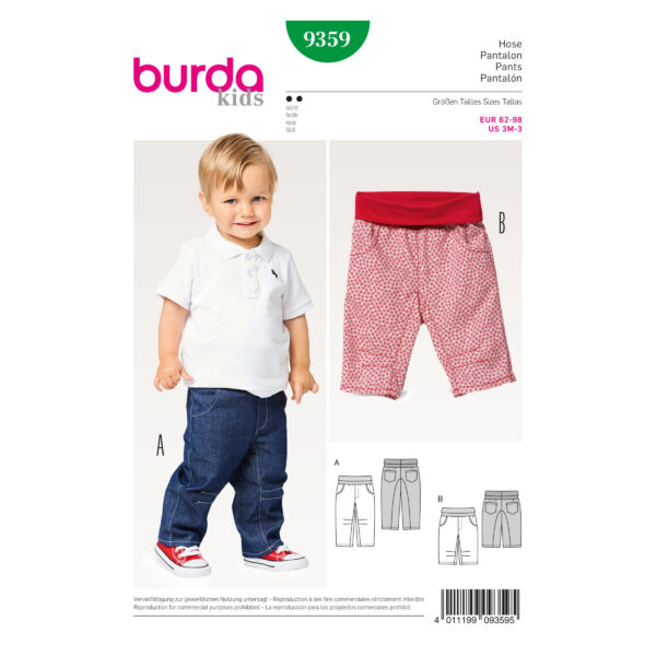 Burda Style Schnittmuster - Hose - elastischer Bund & Taschen - Nr. 9359