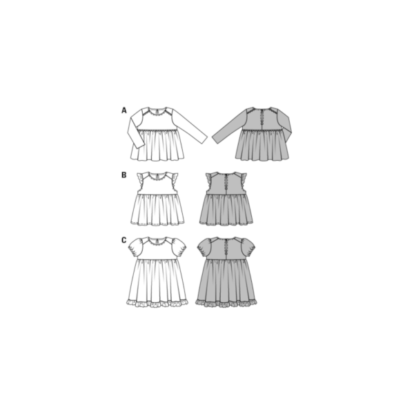 Burda Schnittmuster - Kleid & Bluse - eingereiter Rock mit Saumrüsche - Nr. 9362 – Bild 7