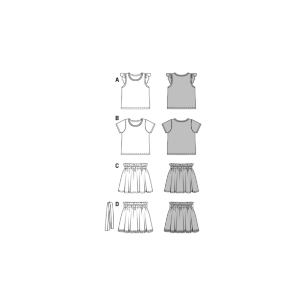 Burda Style Schnittmuster - Rock + Shirt - Flügelärmel & Gummizug - Nr. 9364 – Bild 6