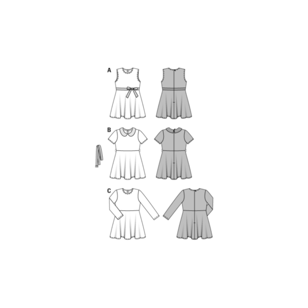Burda Schnittmuster - Kleid - Karokleid - glockiger Rock - Nr. 9379 – Bild 7