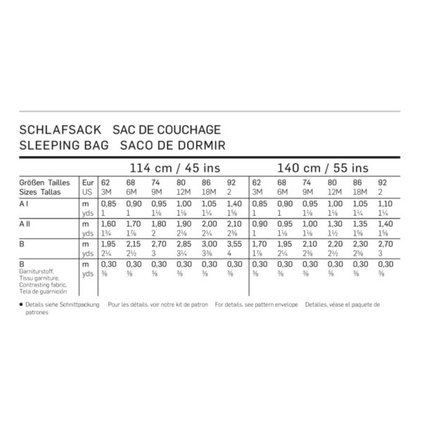 Burda Schnittmuster - Baby-Schlafsack - Schlafsack fürs Baby - Nr. 9382 – Bild 8