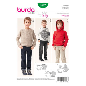 Burda Schnittmuster - Sweater & Pullover , Hoody - Nr. 9407