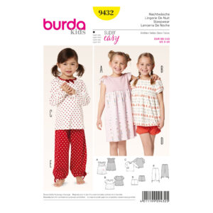 Burda Kids Schnittmuster - Nachtwäsche - Schlafanzug - Shorty - Nr. 9432