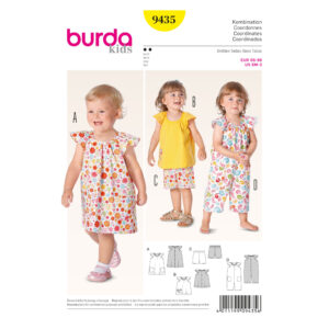 Burda Kids Schnittmuster - Kleid - Short - Bluse - Overall - Nr. 9435