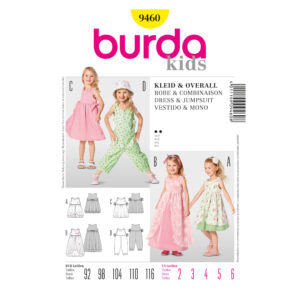 Burda Kids-Schnittmuster - Kleid, Overall - 9460