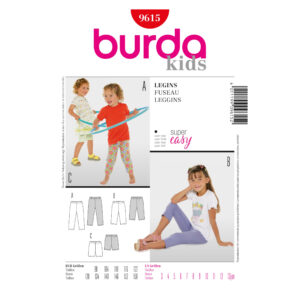 Burda Schnittmuster - Hose - Leggings in drei Längen - Nr. 9615