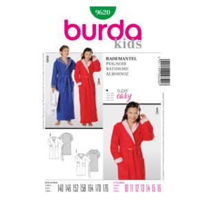 Burda Schnittmuster - Kuscheliger Bademantel für Jungen und Mädchen - Nr. 9620