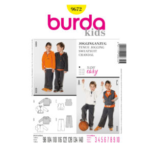 Burda Schnittmuster - Jogginganzug - für Jungen & Mädchen - Nr. 9672