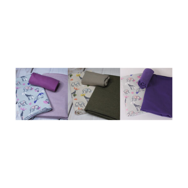 Stoffpaket - Jersey - Kinderbekleidung - Elefant, Giraffe und co. - 3 Farben - SPJ 27