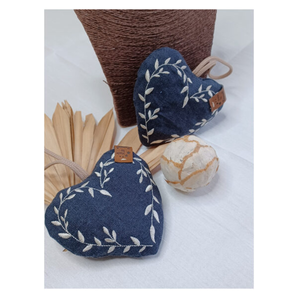 entzückendes Dekoherzset 2 tlg. - mit Blumenranke - Anhänger - Geschenk – Bild 2