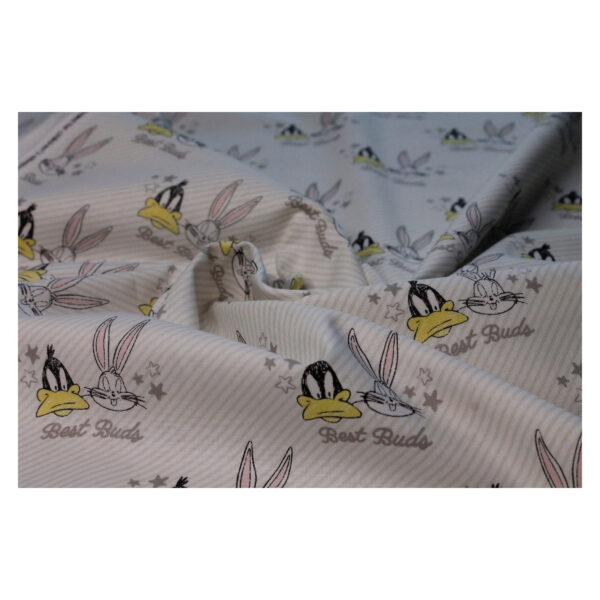 13.80 EUR/m - Baumwollstoff - Patchwork - Looney Tunes Little Dreamer - Weiß – Bild 3