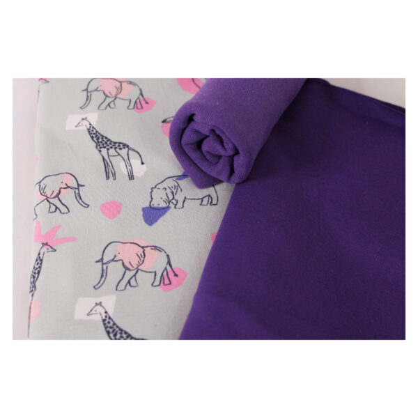 Stoffpaket - Jersey - Kinderbekleidung - Elefant, Giraffe und co. - 3 Farben - SPJ 27 – Bild 5