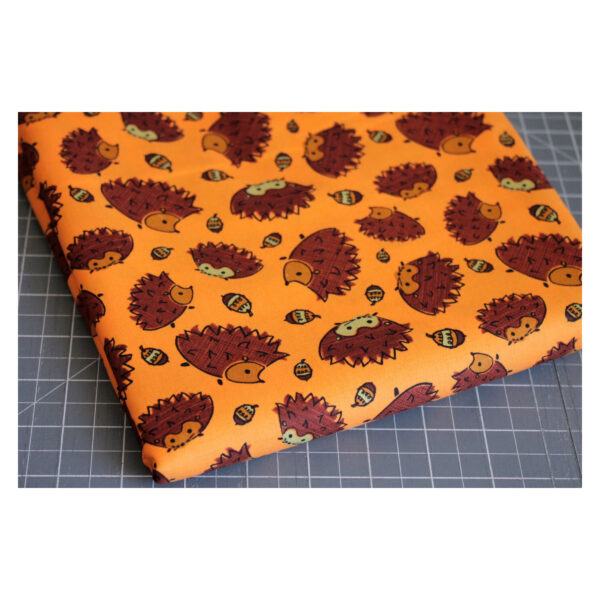 Reststück - Patchworkstoff - Baumwolle Frolicking Forest - 1,50 m x 112 cm - orange – Bild 2
