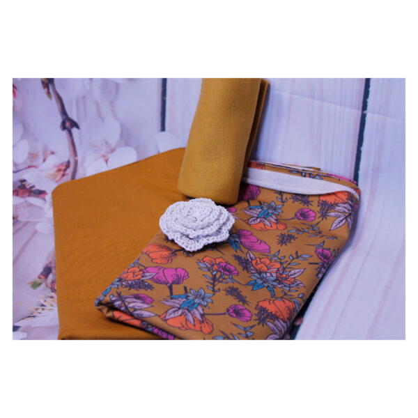 Stoffpaket- Jersey geblümt, Uni - Kinderbekleidung - Blumen - SPJ  07