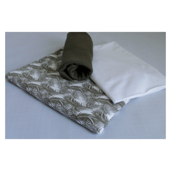 Stoffpaket - Jersey, mit Bündchen - Farne, Uni, Khaki -  SP -Maxi 04