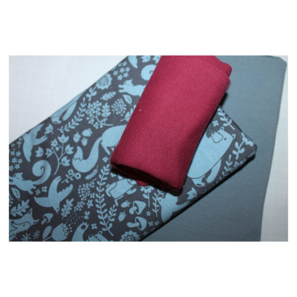 Stoffpaket- Jersey, Sommersweat - Kinderbekleidung - blau, bordeaux - SPJ 04 – Bild 3