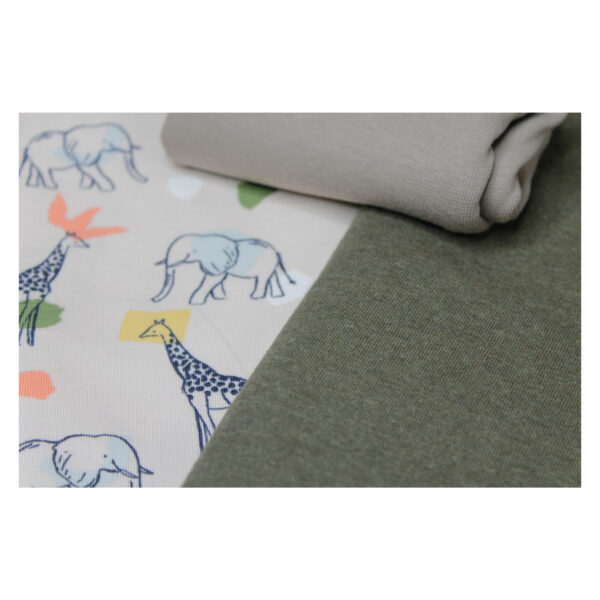 Stoffpaket - Jersey - Kinderbekleidung - Elefant, Giraffe und co. - 3 Farben - SPJ 27 – Bild 3