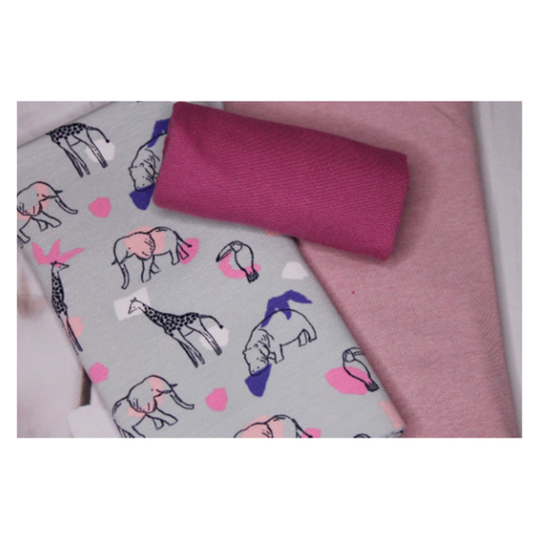 Stoffpaket - Jersey - Kinderbekleidung - Elefant, Giraffe und co. - 3 Farben - SPJ 27 – Bild 7