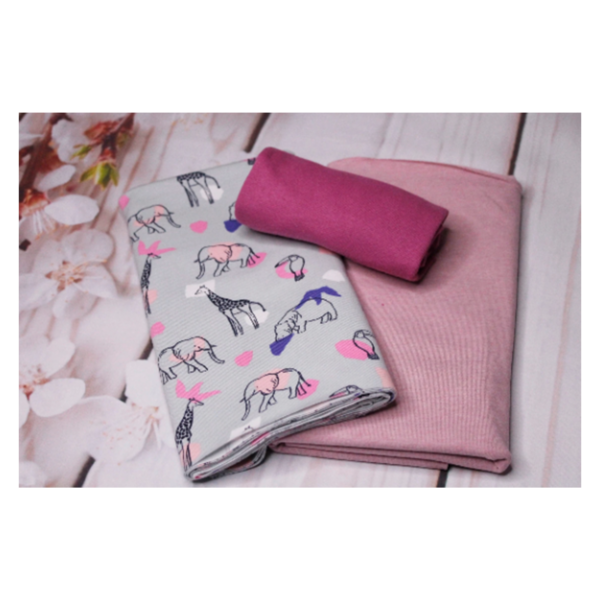 Stoffpaket - Jersey - Kinderbekleidung - Elefant, Giraffe und co. - 3 Farben - SPJ 27 – Bild 6