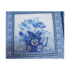 13.80 EUR/m - Baumwollstoff - Patchworkstoff - Blue Jubilee - Panel, Blumen in Tassen - Weiß / Blau – Bild 2