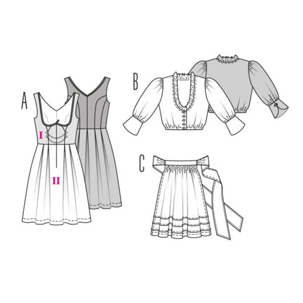 Burda Style-Schnittmuster - Dirndl, Rock, Bluse - 7443 – Bild 11