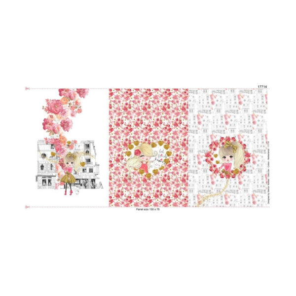 18.60EUR/m - Stenzo - Jersey Panel - Mädchen - best friends - 75 cm