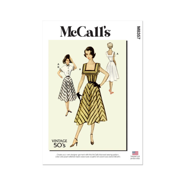 McCalls Schnittmuster M8357 - Vintage - Kleid der 50 er Jahre