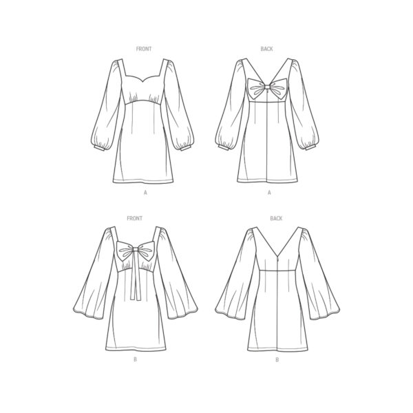 knowME Schnittmuster - ME2021 - Kleid mit Trompetenärmel – Bild 7