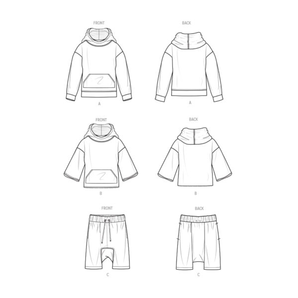 knowME Schnittmuster - ME2023 - Hoodie und Shorts, Sportbekleidung – Bild 9
