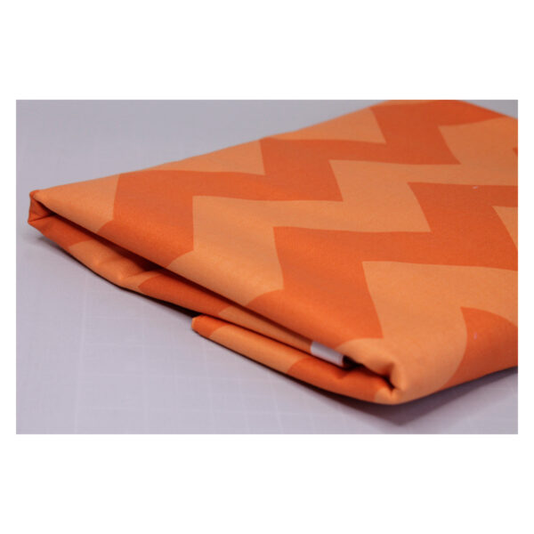 Reststück - Patchworkstoff - Streifen  zickzack - orange - 4,30m x 112 cm – Bild 2